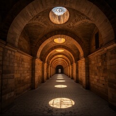 Fototapeta premium Beautiful Historic Archway Light Architecture Archway