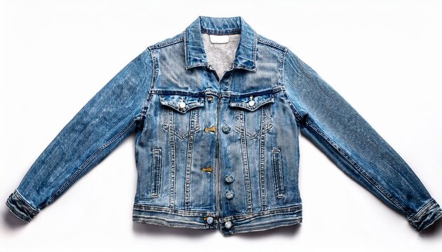 denim jacket isolated on white background