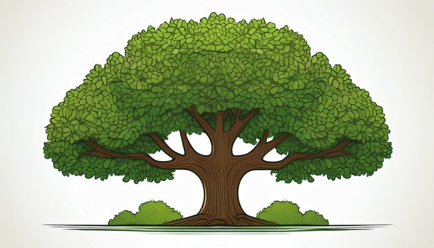 big tree plant on white background