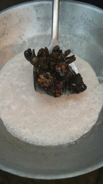 Lon Pu Khem, Thai soya bean dip with salted crab and coconut milk.