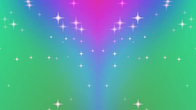 rainbow background with white sparkles