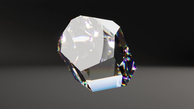 Diamond gemstone crystal bg rotate endless 4k