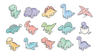 Colorful cartoon dinosaur toys. © Kenn