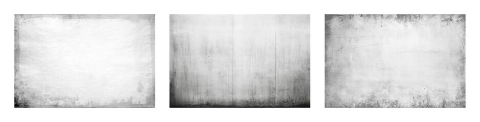 Fototapeta premium PNG Grunge textured overlays in black and white tones, transparent background