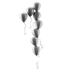 Obraz premium Globo número uno plateado brillante aislado en blanco; celebración del primer cumpleaños y aniversario para el diseño de eventos y tarjetas de felicitación.