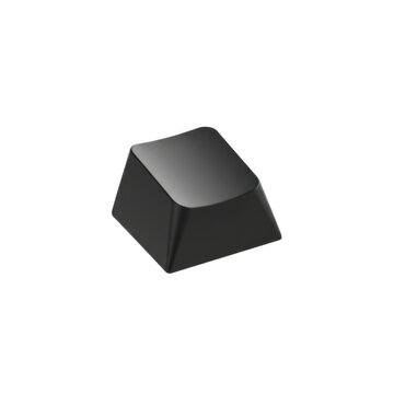 Isolated black space bar key on white background