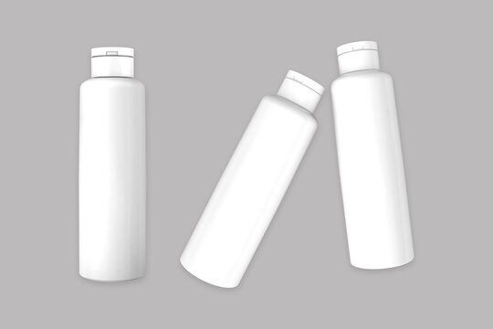 Realistic cosmetics container for soap, cream, lotion, shampoo, 3d rendering. Mock Up for cosmetics product.