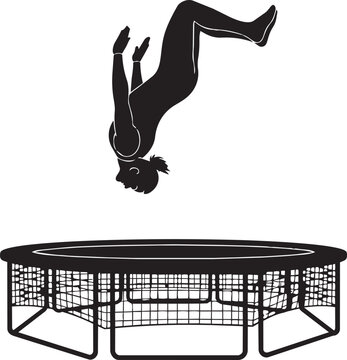 Black silhouette of a horse jumping over a white picket fence equestrian