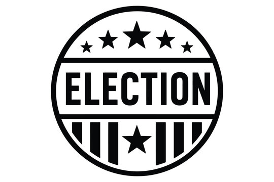 Vintage election campaign logo with stars