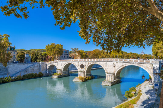 Pons Aurelius Bridge, Rome, Italy