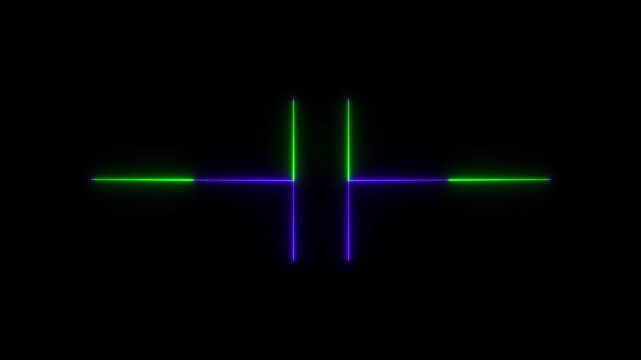 Electric Capacitor Symbol Neon Glow Effect on Black Background for Technology and UI Design.