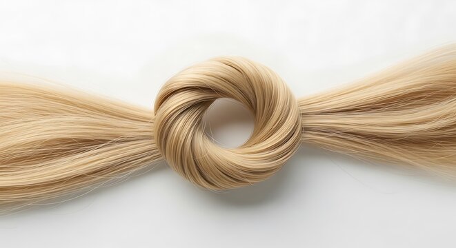 A textured beige fabric tied into a simple knot
