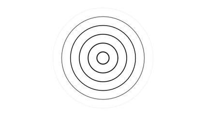 Naklejka premium Abstract radio waves icon seamless loop background. Sound frequency signal icon background illustration.