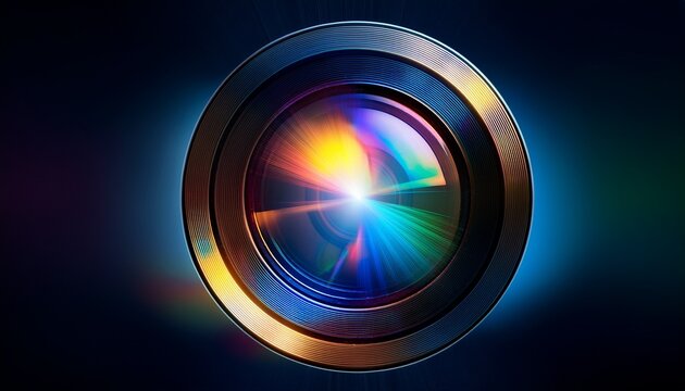 Effect Of Applying The Glare Of An Iridescent Optical Lens