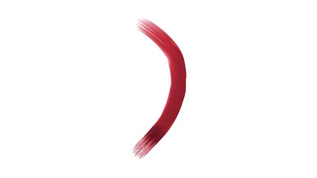 A brush stroke of the sign close parenthesis