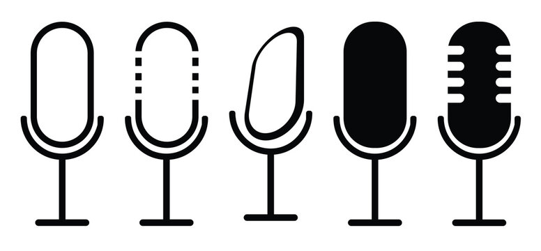voice command silhouette icon set,Transport symbol. Vector 