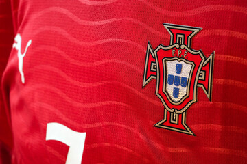 Naklejka premium View of the Logo of Portugal National Football Team