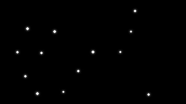 Twinkle stars light on Sparkle Star light effect, glowing star light effect doodle style,glitter dust trails and cosmic night sky twinkle elements over clean black screen in 4K