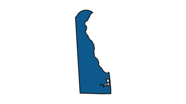 Delaware State Map Silhouette