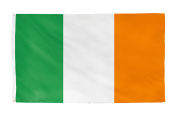 Obraz premium Irish png flag, national symbol, transparent background
