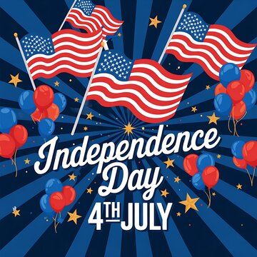 Vibrant 4th of july celebration background