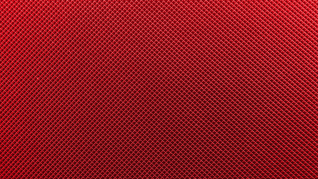 Close-up of Red Textured Fabric with Diamond Pattern