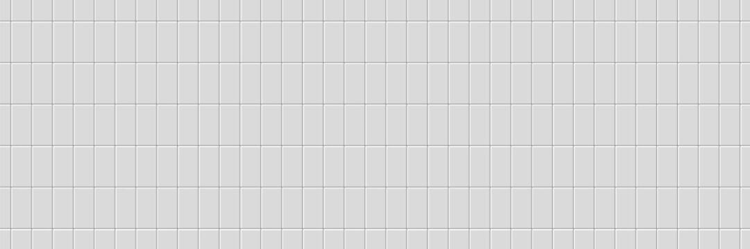 Vertical white tiles seamless pattern for the bathroom, hospital, kitchen floor. Cramic brick background. Vector