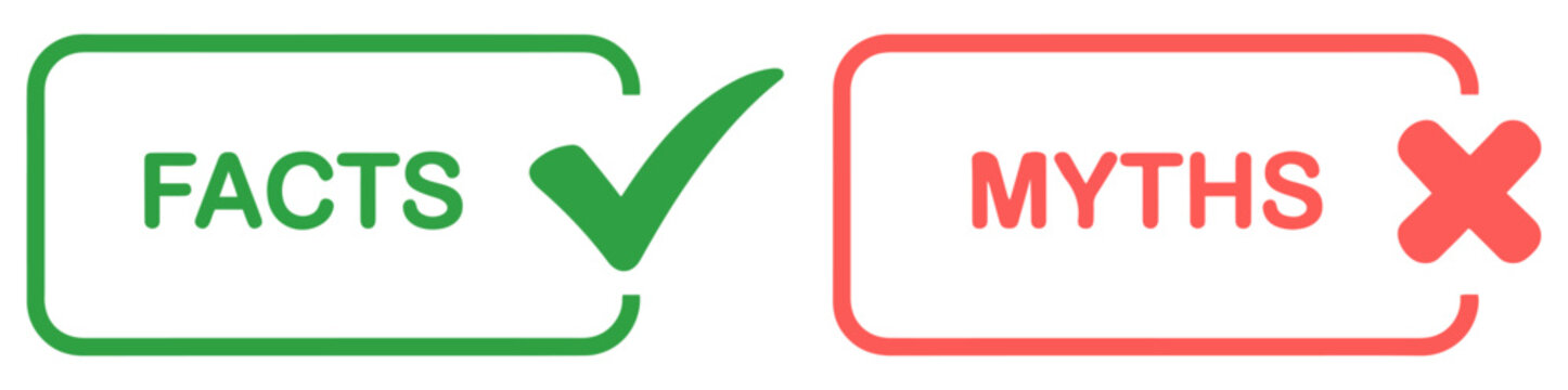 facts myths checkmark icon set