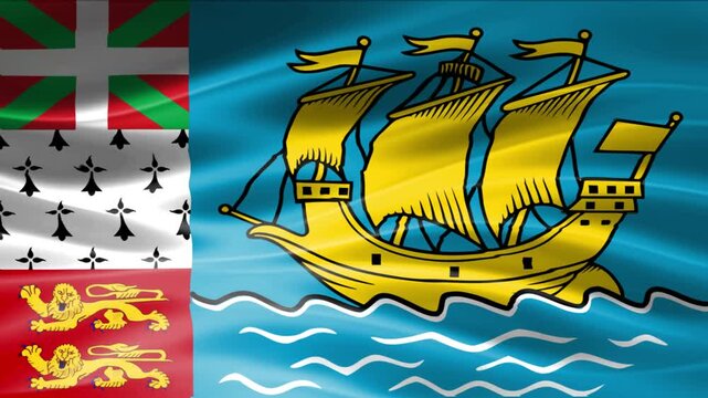Vintage Golden Ship Sailing on Waves with Tudor Flags and Heraldic Emblems