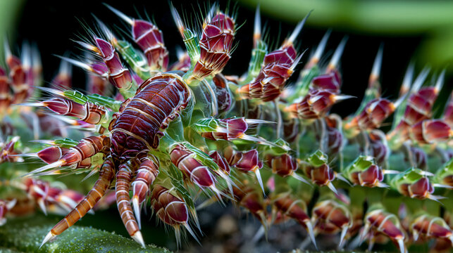 Bristle worm Polychaeta chaetal bundle array macro, parapodia appendage with acicular and notopodial seta bristle architecture, segmental body wall musculature visible through cuticle, marine anneli