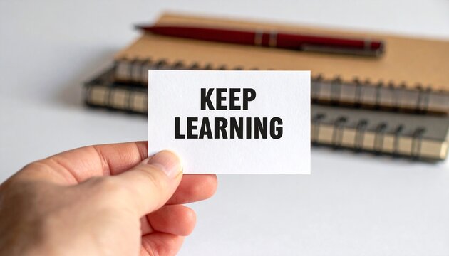Keep Learning Concept: Education and Continuous Growth Visualization
