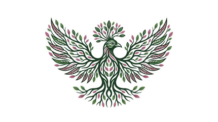 Fototapeta premium Detailed illustration of a phoenix bird.