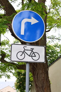 road sign in the park