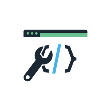 Coding and web development tools icon.