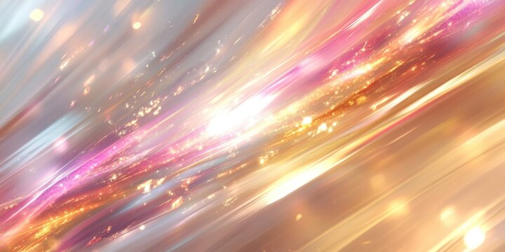 Cosmic Elegance: An ethereal depiction of swirling nebulae and stardust, featuring vibrant hues of pink, gold, and white, creating a sense of wonder and infinite possibility.