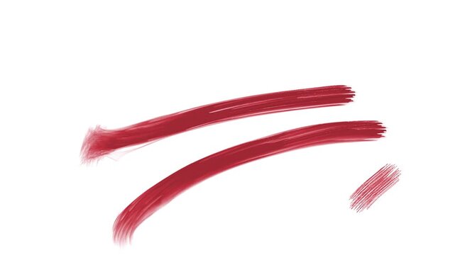A brush stroke of a two horizontal curved line