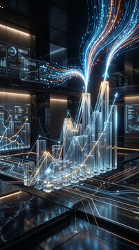 Visualisation de donn&eacute;es boursi&egrave;res et de graphiques financiers en trois dimensions