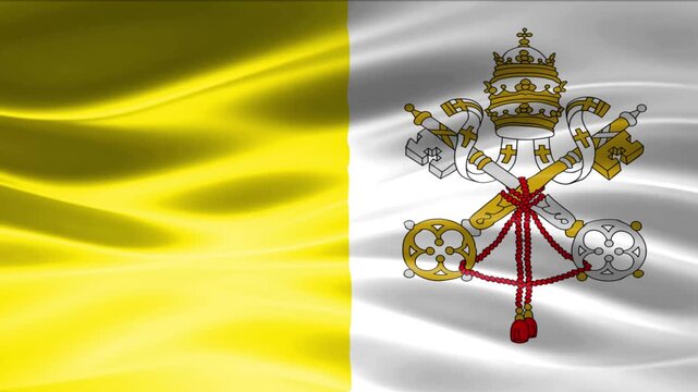 Detailed Coat of Arms Emblem on Vibrant Yellow and White Diagonal Striped Background