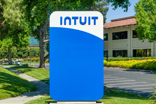 Intuit Corporate Office Sign at Mountain View Silicon Valley Campus