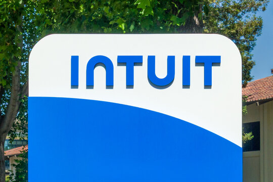 Intuit Corporate Office Sign at Mountain View Silicon Valley Campus