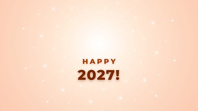 Happy 2027 New Year Celebration with Countdown Animation.