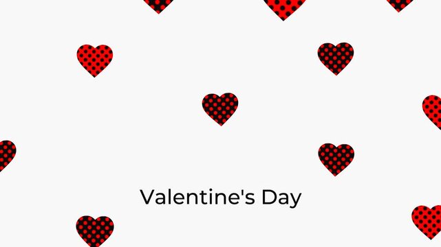 Valentines Day Hearts Pattern Background.