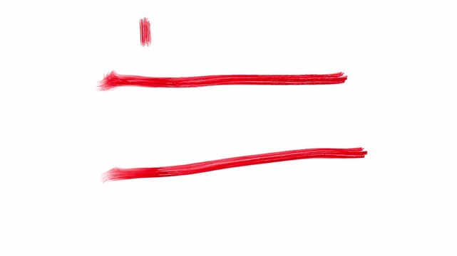 A brush stroke of a tick tack toe