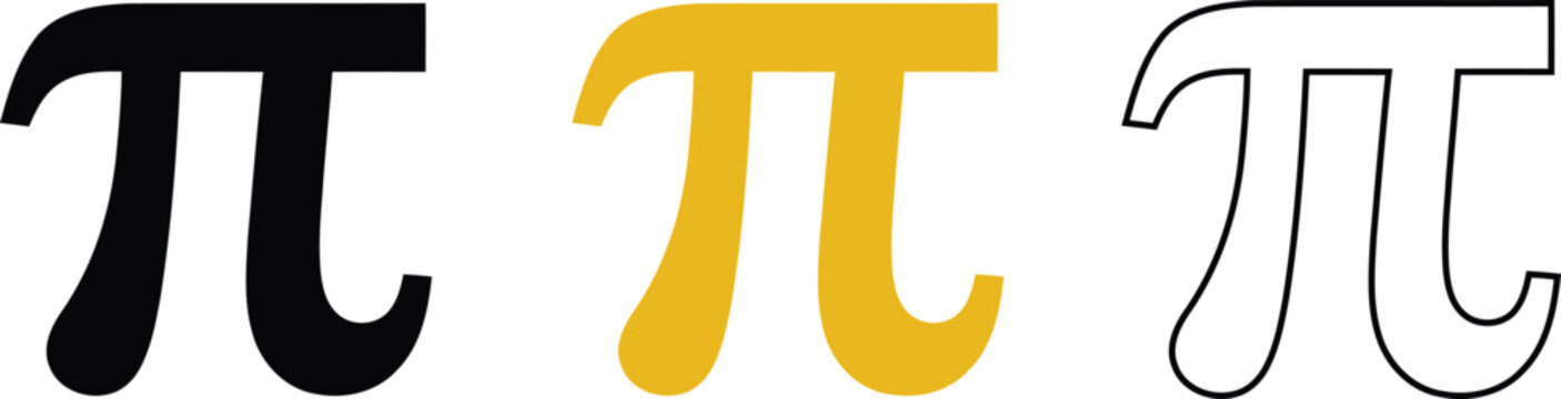Pi symbol, pi vector icon. Mathematical pi symbol