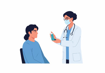 Fototapeta premium Doctor explaining health information to patient during medical consultation