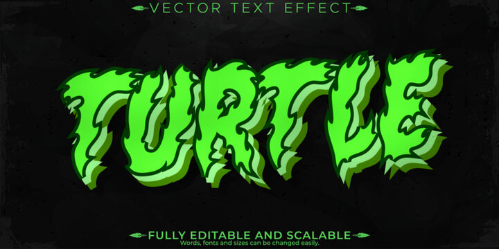 Movie text effect, editable film and cinematic customizable font style