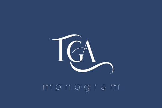 TWA Elegant Monogram Logo Design With Decorative Lettering