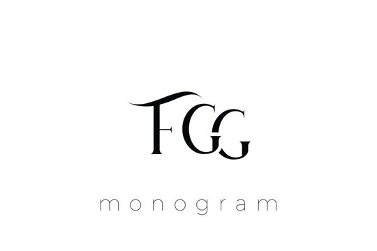 FGG Elegant Monogram Logo Design With Decorative Lettering