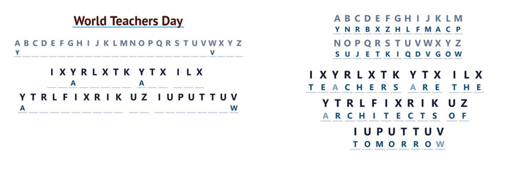 Teacher Decoding Puzzle printable cryptogram challenge for classroom appreciation activities