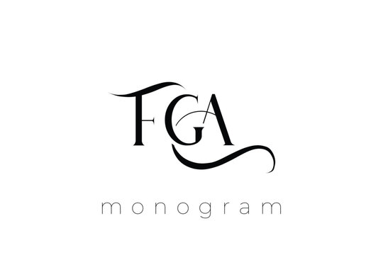 FGA Elegant Monogram Logo Design With Decorative Lettering